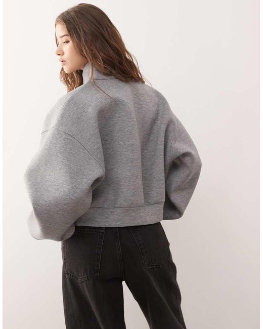 Weekday Oversized Trainingsjack Van Een Stof in het Gray