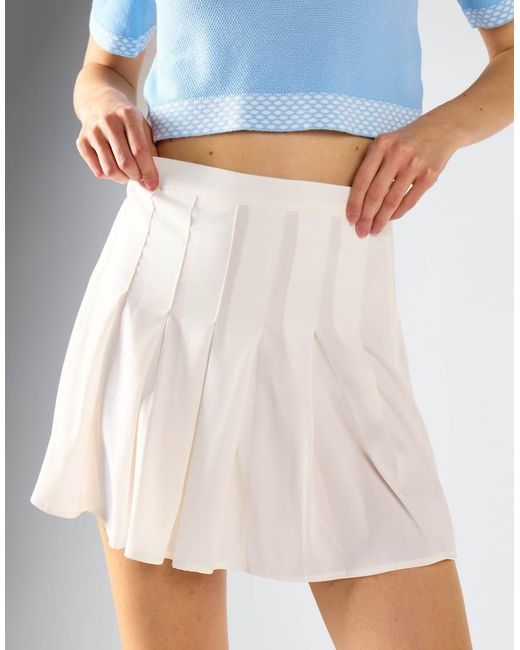 Glamorous Blue Pleated Mini Skirt