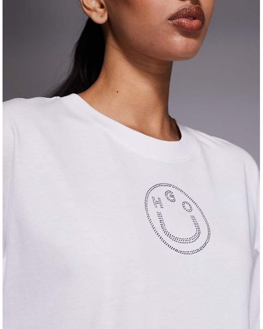 HUGO Gray Oversized Tee T-shirts