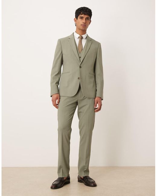 ASOS Smal Colbert in het Green voor heren