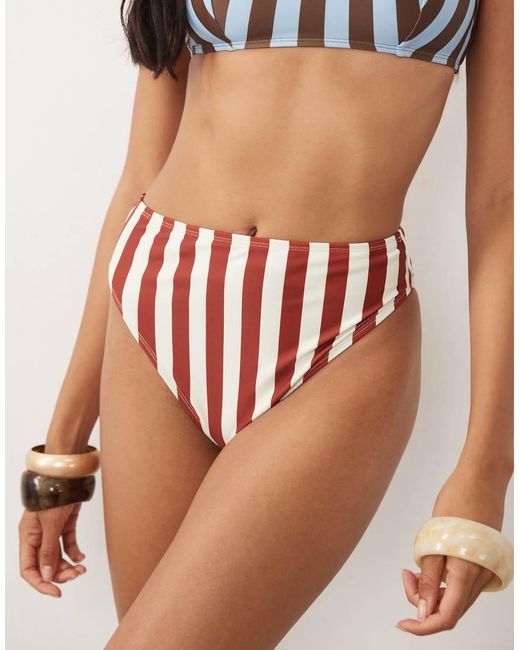 ASOS Multicolor Ellie Azores High Leg High Waist Bikini Bottom