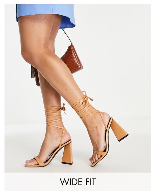raid wide fit block heel sandals