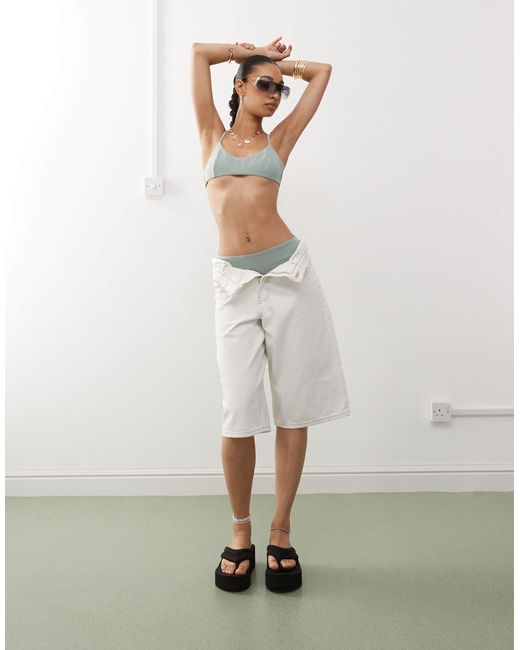 Weekday Green High Waist Bikini Bottom