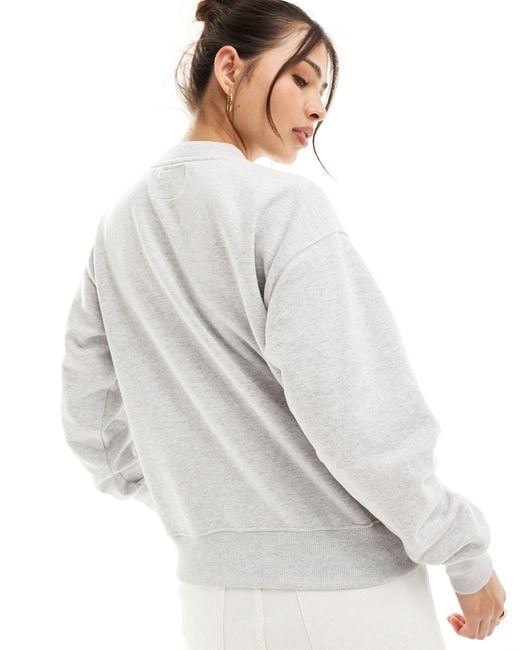 Superdry White – travel – locker geschnittenes sweatshirt