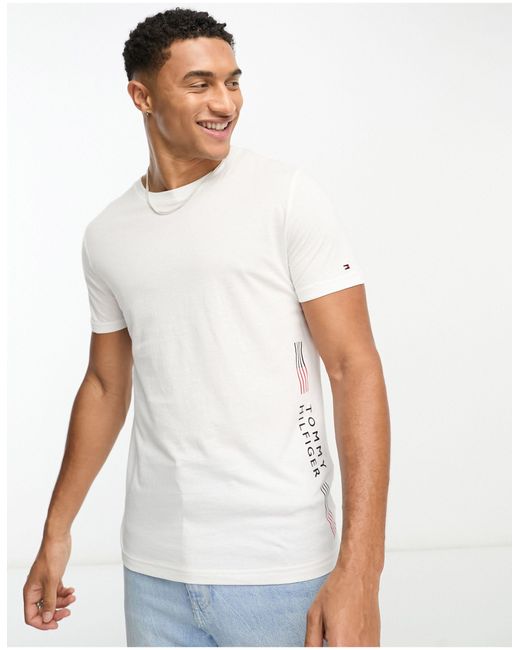 Tommy Hilfiger T-shirt With Side Print in White for Men |