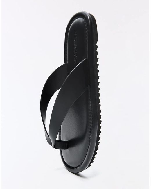 Bershka White Thong Flat Sandals for men
