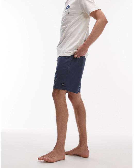RVCA Blue Escape Elastic Waist Short for men