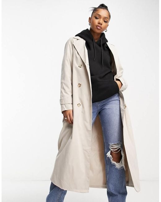 Jdy White Oversized Trench Coat