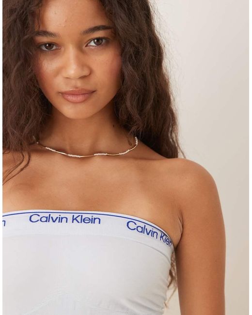 Calvin Klein White Shapewear Bandeau Bodysuit