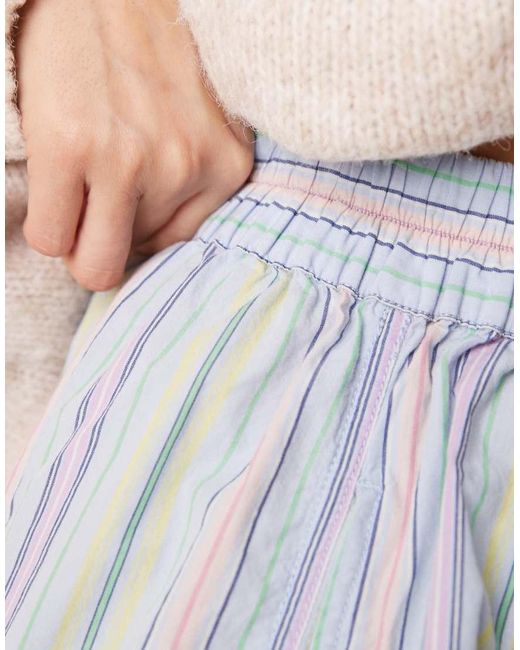 Pantaloncini Multicolore A Righe di Free People in Natural