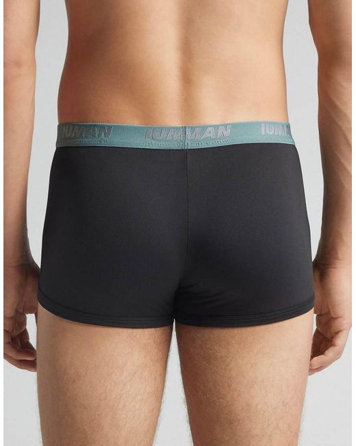 Intimissimi Blue Microfibre Boxers With Logo for men