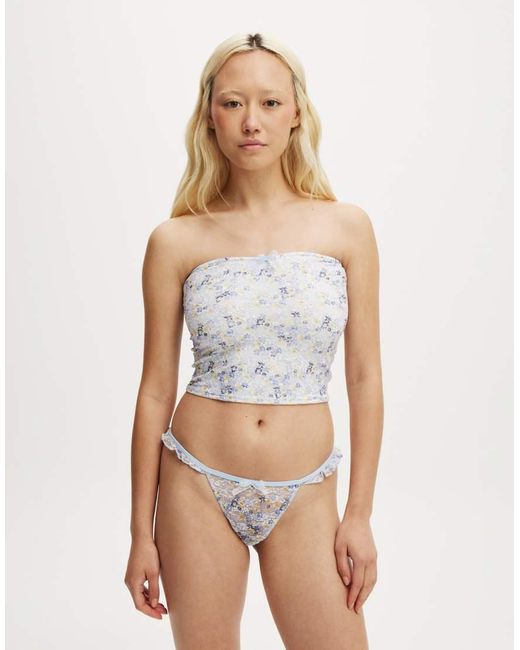Cotton On White Stretch Lace Bandeau