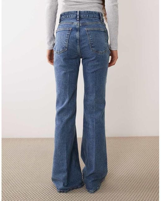 Mango Blue Violeta 100% Cotton Flared Jean