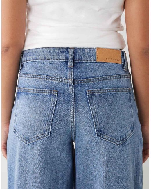 Noisy May Blue Low Rise Wide Leg Jeans
