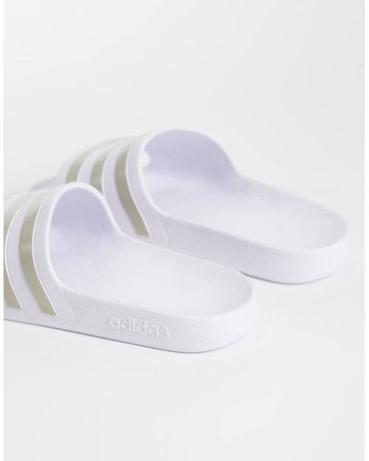 Adidas Originals Black Adidas Training Adilette Aqua Slides