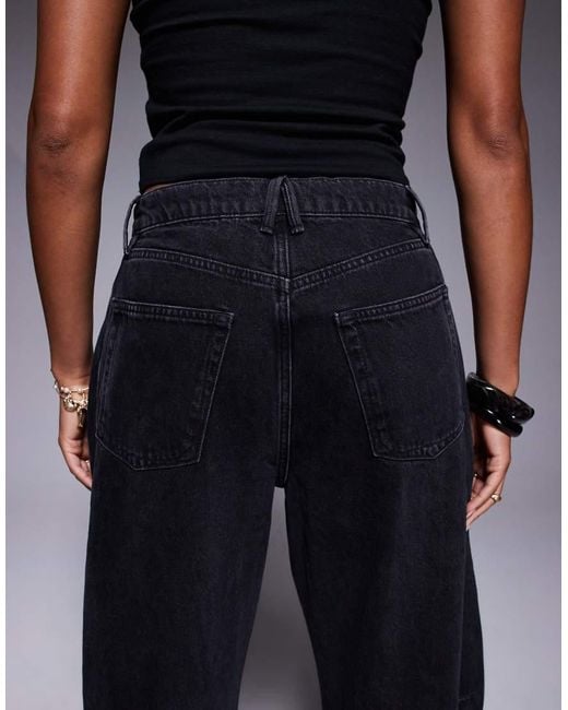Jeans A Cilindro Ampi Neri di GOOD AMERICAN in Blue