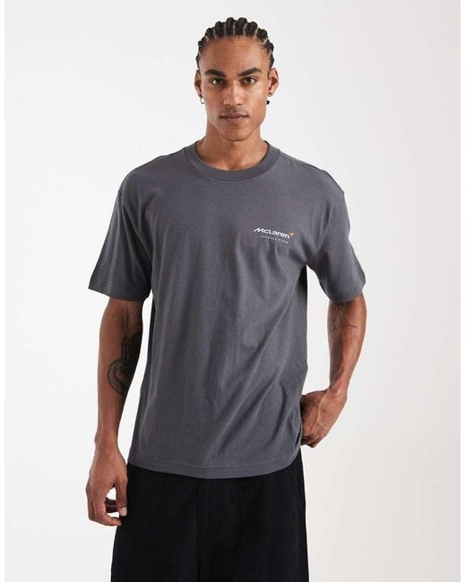 Hollister Gray Mclaren Graphic T-shirt for men