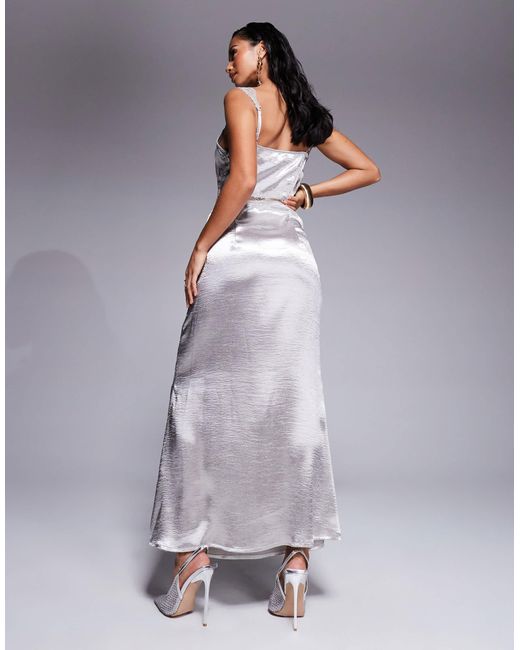 Never Fully Dressed Gray Petite – mimi – maxi-trägerkleid