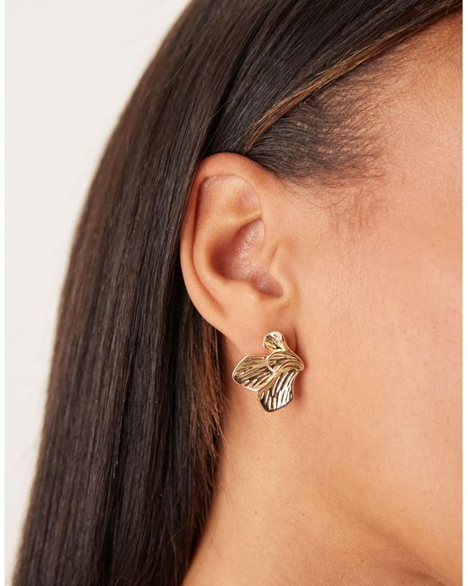 ASOS Black – e mini-ohrstecker mit blumenmotiv