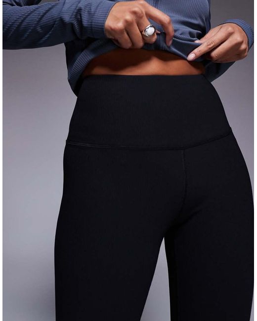 ASOS 4505 Ski & Snow Blue Asos 4505 Petite Ski Thermal Ribbed Fleece Back Base Layer Legging With Sweat Wicking