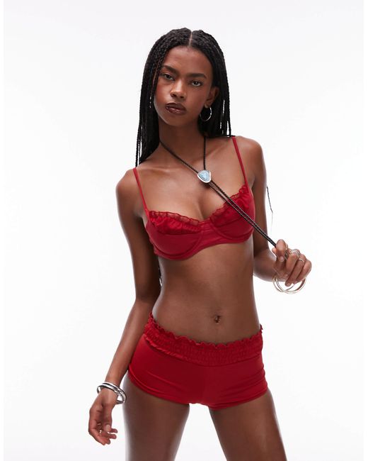Frankie's Bikinis Red X bella hadid – bikini-shorts