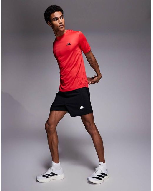 Adidas Originals Red Adidas Training Essentials T-shirt for men