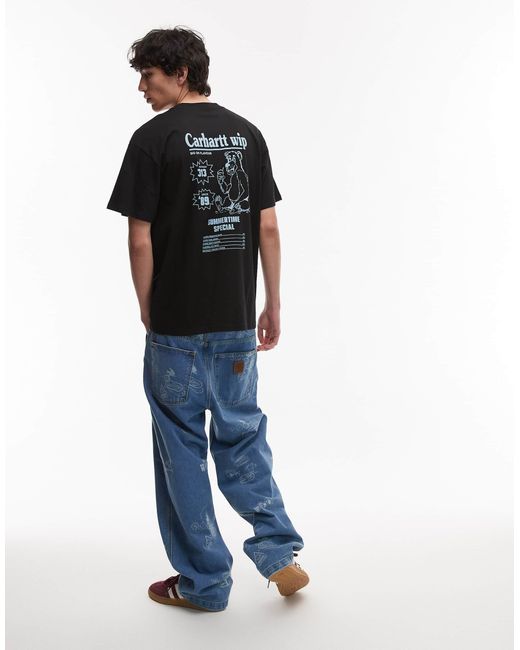 T-shirt à imprimé catalogue Carhartt pour homme en coloris Black