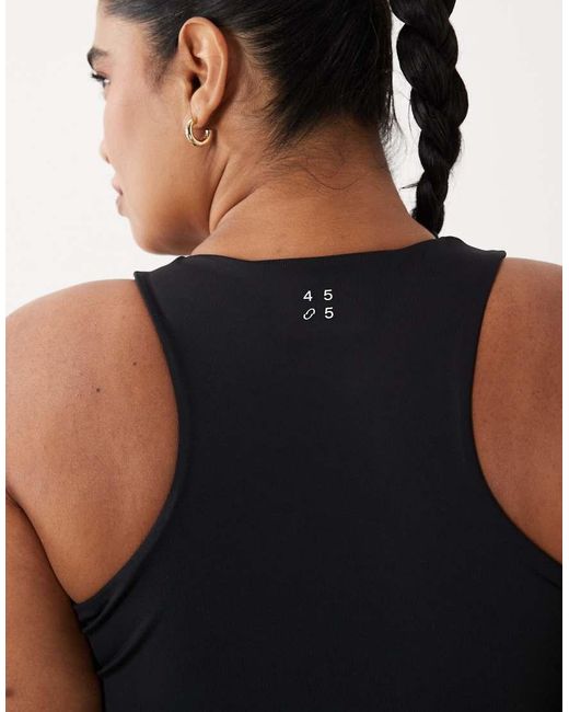 4505 Blue Curve Icon Active Racer Back Vest With Inner Bra And Removable Padding