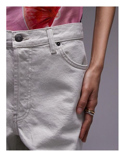 TOPSHOP White – locker geschnittene jeansjorts