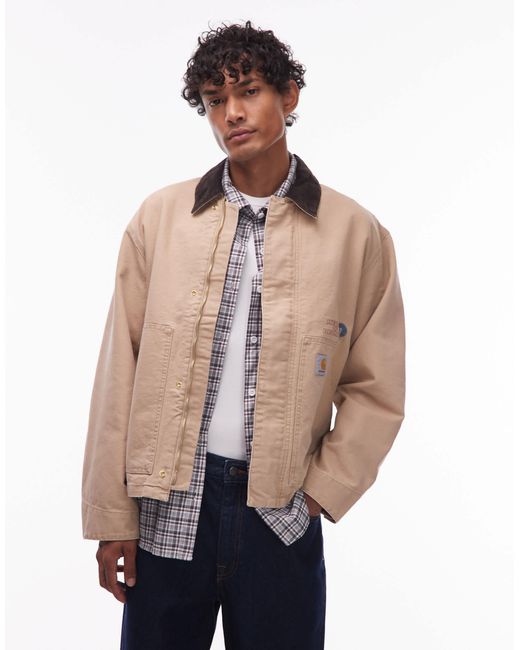 Carhartt Natural Og Arcan Graphic Back Print Jacket for men