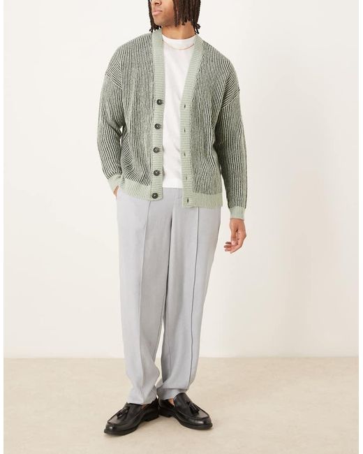 Pantalones De Vestir Grises De Corte Tapered Extragrande De -Rojo ASOS de hombre de color Natural