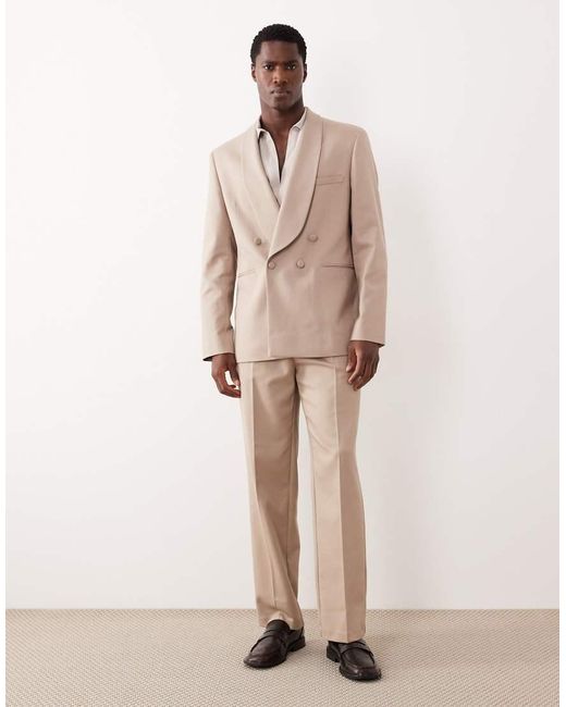 ASOS Natural Regular Tuxedo Jacket for men