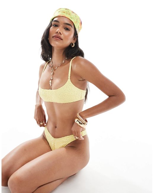 Miss Selfridge White – frottee-bikinioberteil