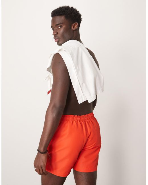 Calvin Klein Red Intense Power Logo Swim Shorts for men
