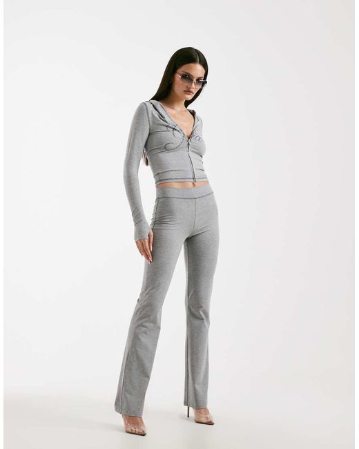 I.AM.GIA White Blare Logo Back Print Contrast Stitch Track Pant Co-ord