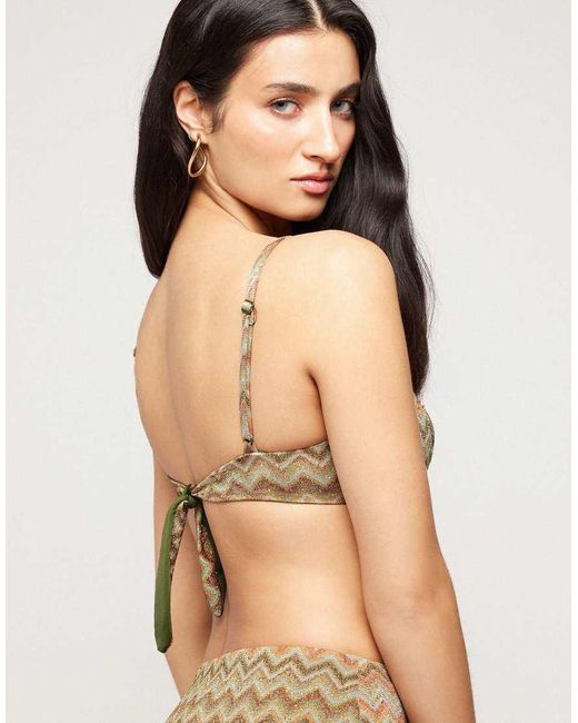 Tezenis Natural Luxury Chevron Balconette Bikini Top