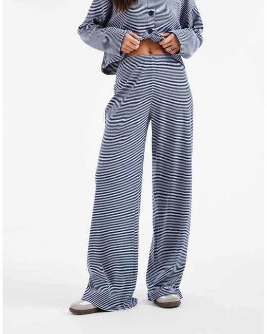 Miss Selfridge Blue Striped Co-ord Trouser