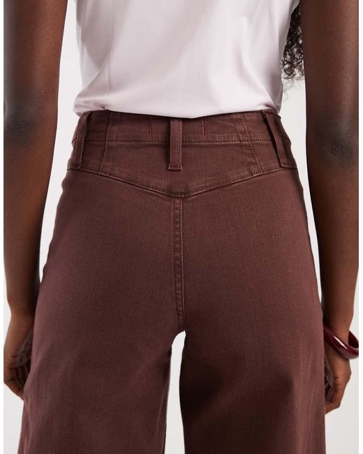 Free People Red Libre Wide Leg Jeans