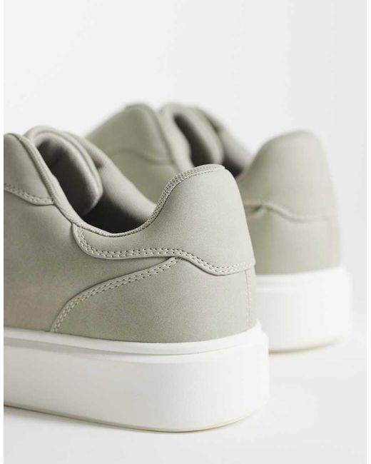 ASOS Green Lace Up Sneakers With Concealed Lace for men
