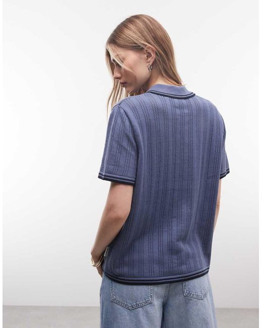 Carhartt Blue Ramsey Knit Polo