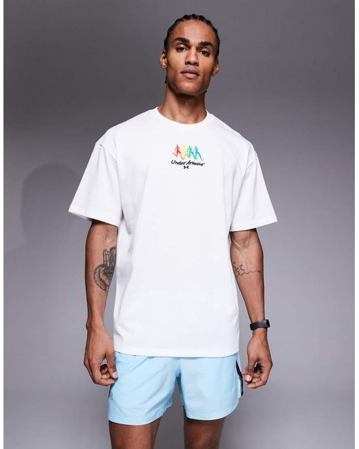 Under Armour Blue Back Graphic Fitness T-Shirt for men