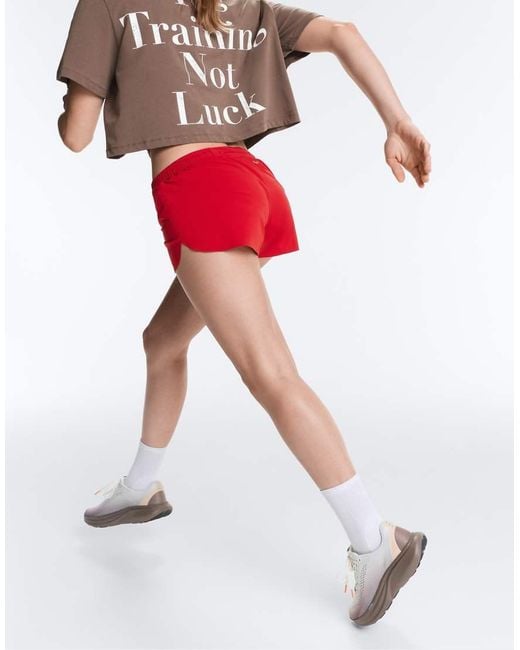 Oysho Red 6Cm Low-Rise Technical Shorts