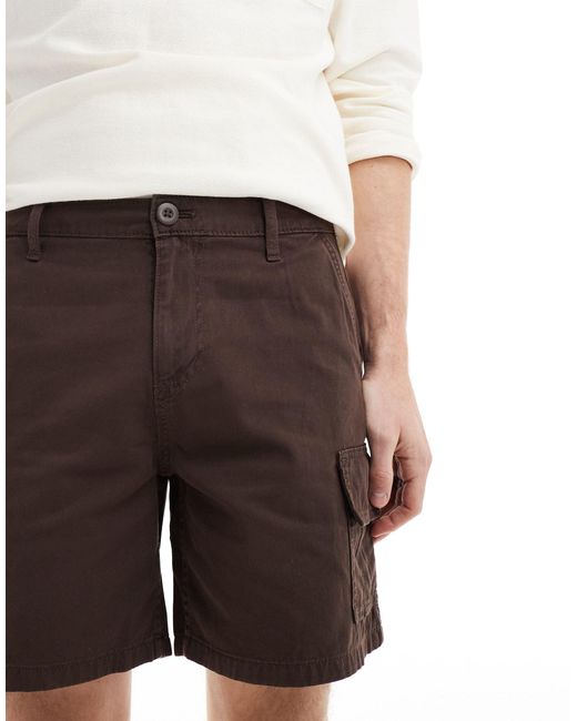 Pantalones cortos cargo marrones ASOS de hombre de color Black