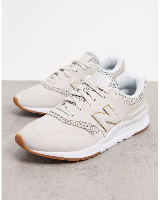 New Balance 997h Animal Print Trainers in White | Lyst