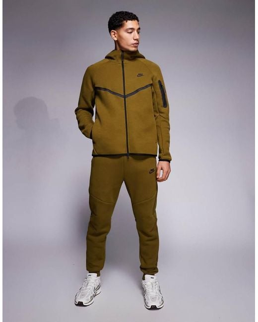 Nike Green Tech Fleece Full Zip Track Jacket for men