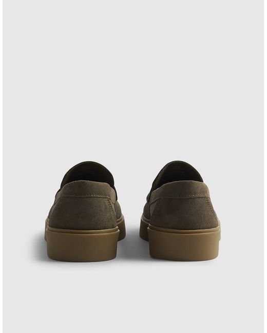 River Island Green Suede Buckle Loafers for men