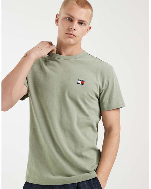 Tommy Hilfiger Gray Badge Logo T-Shirt for men