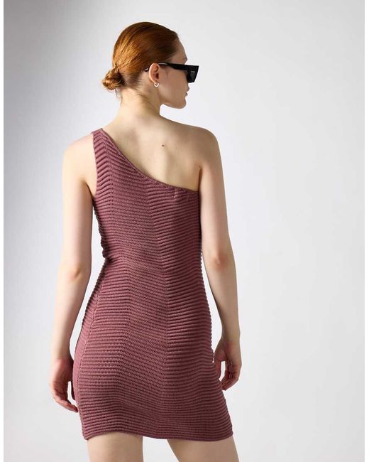 Glamorous Textured-Knit Midi-Dress