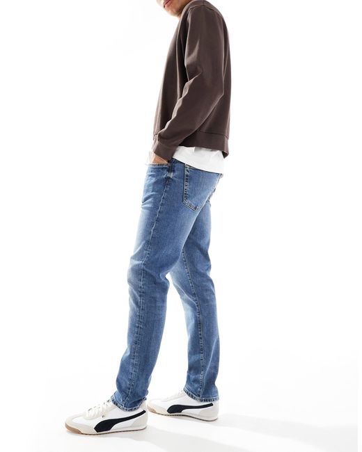 Superdry – cotton vintage – slim straight jeans in Blue für Herren