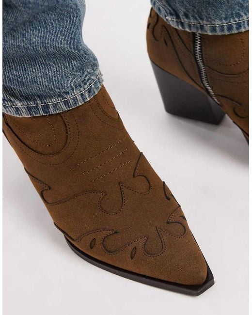 ASOS Blue Western Chelsea Boots for men